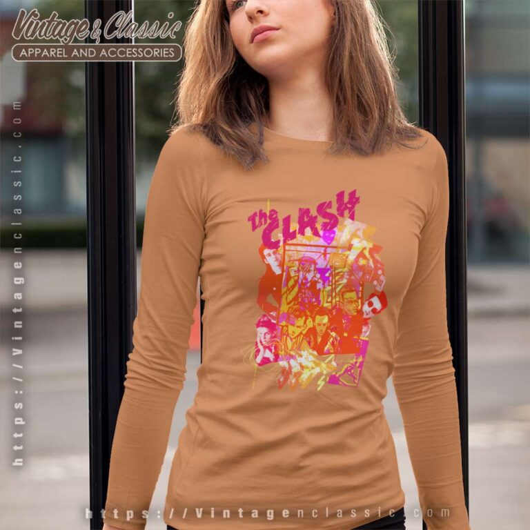 The Clash Collage Neon Long Sleeve Tee The Clash Collage Neon Long Sleeve Tee
