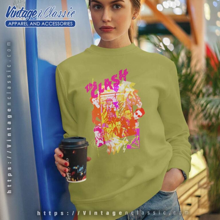 The Clash Collage Neon Sweatshirt The Clash Collage Neon Sweatshirt