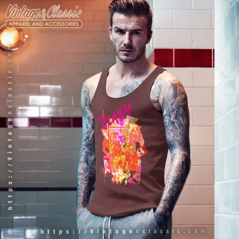 The Clash Collage Neon Tank Top Racerback The Clash Collage Neon Tank Top Racerback