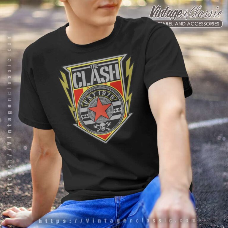 The Clash Est 1976 Shield T Shirt The Clash Est 1976 Shield T Shirt