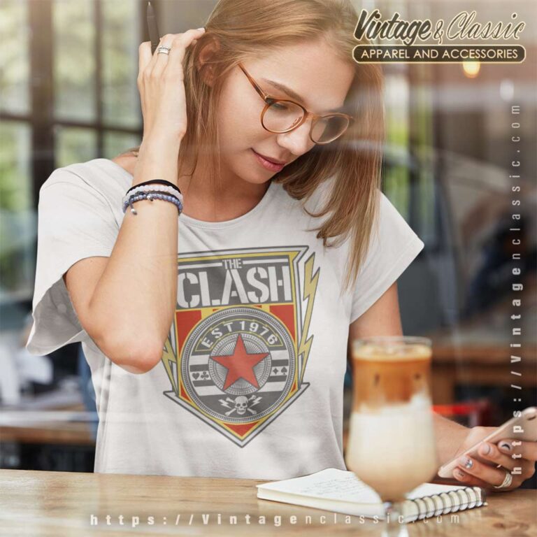The Clash Est 1976 Shield Women TShirt The Clash Est 1976 Shield Women TShirt