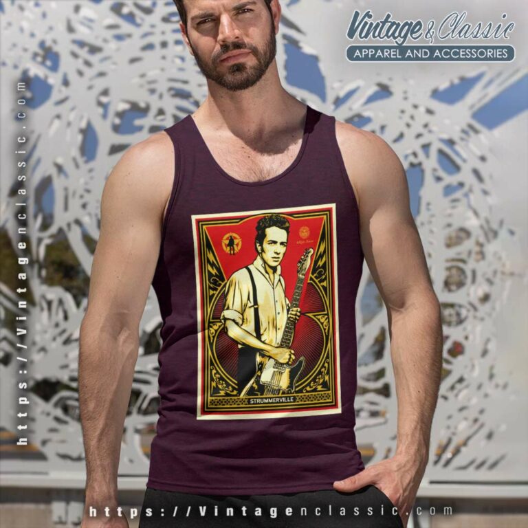 The Clash Joe Strummer Tank Top Racerback The Clash Joe Strummer Tank Top Racerback