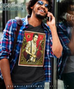 The Clash Joe Strummer V Neck TShirt