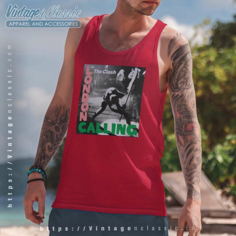 The Clash London Calling Tank Top Racerback The Clash London Calling Tank Top Racerback