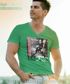 The Clash London Calling V Neck TShirt