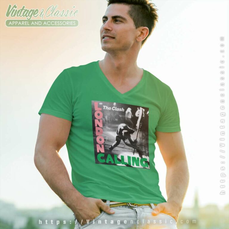 The Clash London Calling V Neck TShirt The Clash London Calling V Neck TShirt