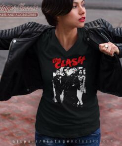 The Clash Poster V Neck TShirt