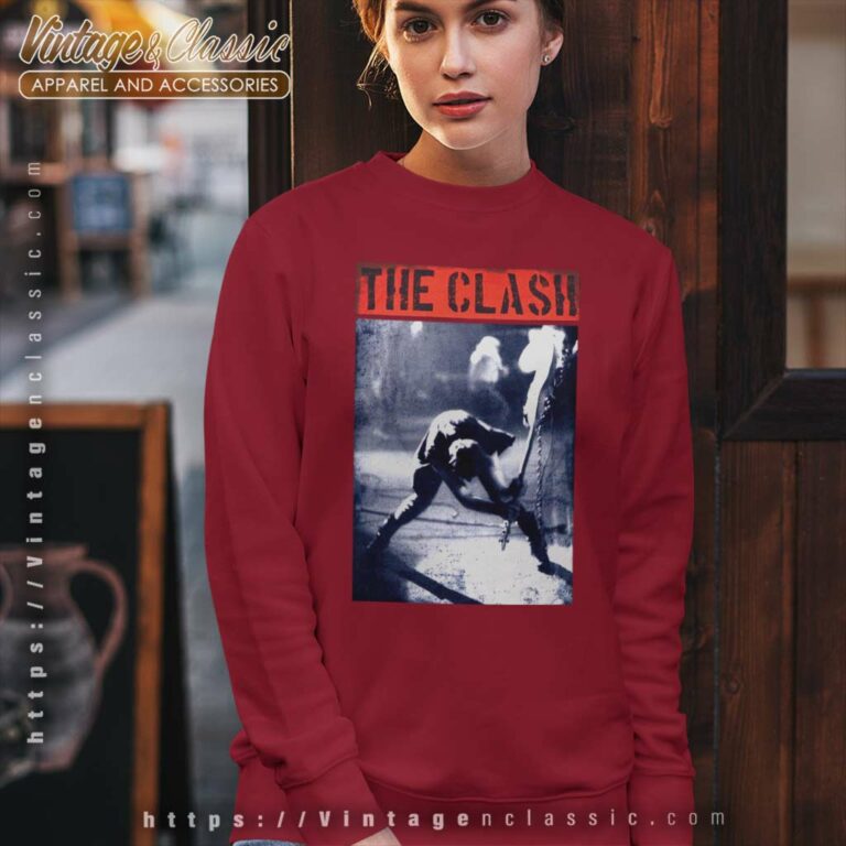 The Clash Smashig Guitar Sweatshirt The Clash Smashig Guitar Sweatshirt