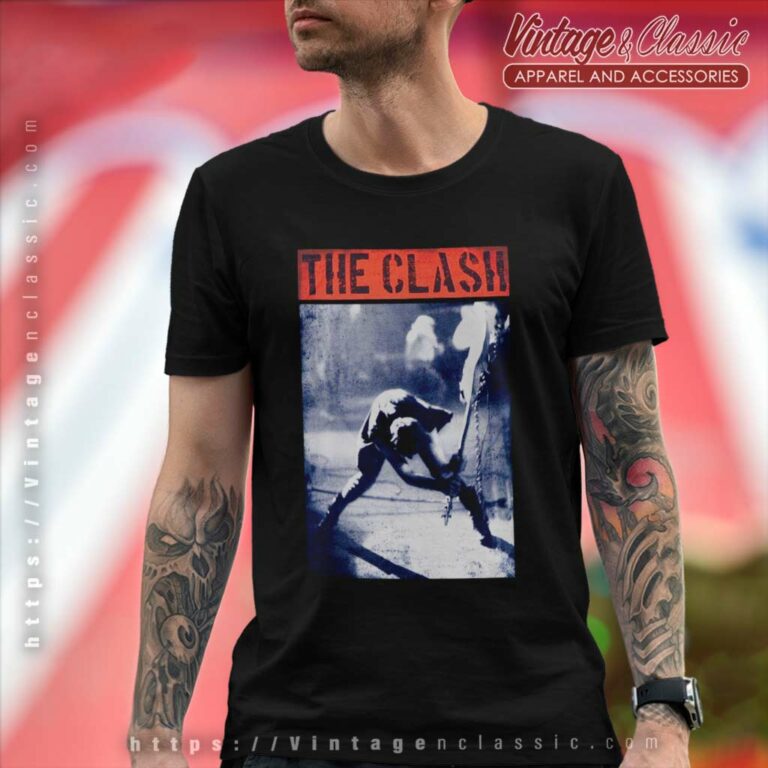The Clash Smashig Guitar T Shirt The Clash Smashig Guitar T Shirt