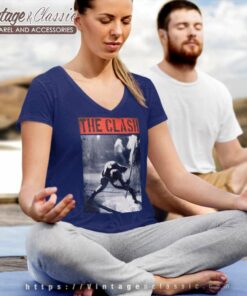 The Clash Smashig Guitar V Neck TShirt