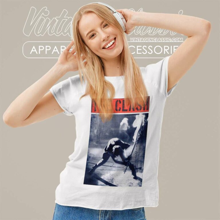 The Clash Smashig Guitar Women TShirt The Clash Smashig Guitar Women TShirt