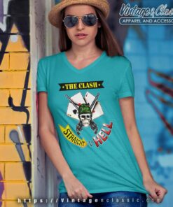 The Clash Straight To Hell V Neck TShirt