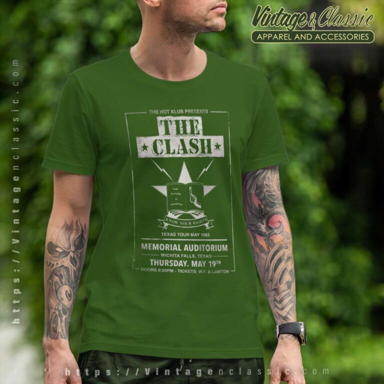 The Clash Texas Tour 83 T Shirt The Clash Texas Tour 83 T Shirt
