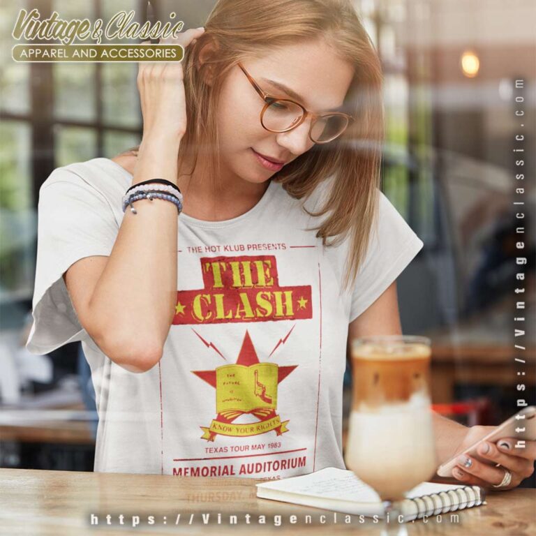 The Clash Texas Tour 83 Women TShirt 1 The Clash Texas Tour 83 Women TShirt 1