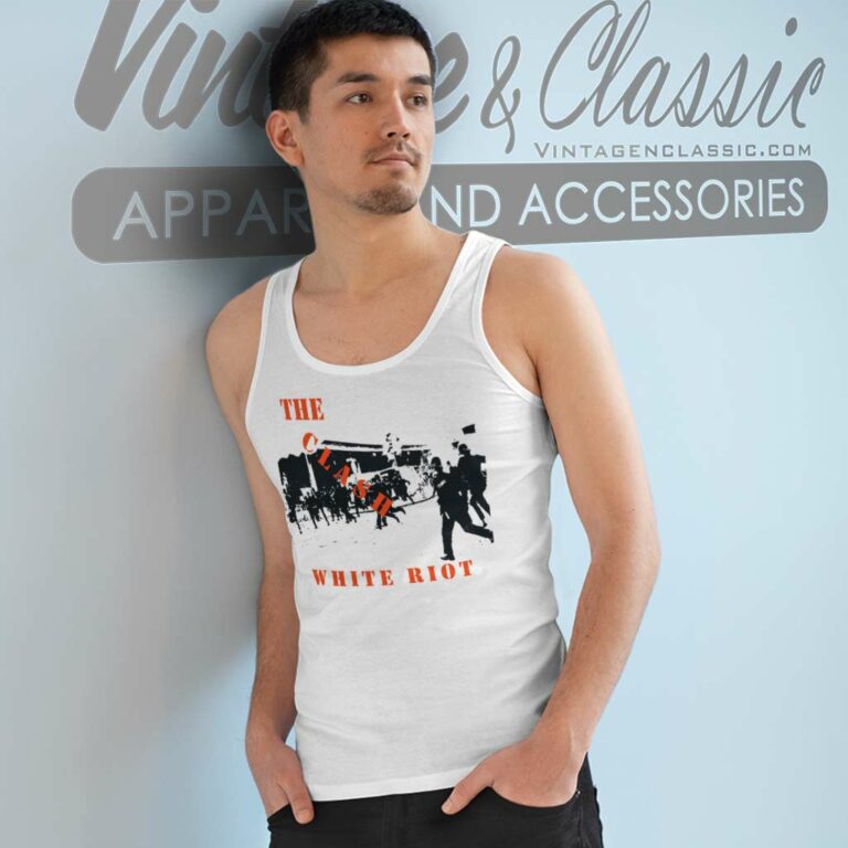 The Clash White Riot Tank Top Racerback The Clash White Riot Tank Top Racerback