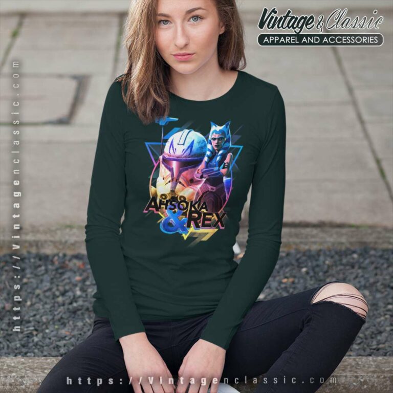 The Clone Wars Ahsoka Rex Triangle Portrait Long Sleeve Tee The Clone Wars Ahsoka Rex Triangle Portrait Long Sleeve Tee