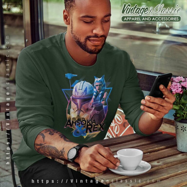 The Clone Wars Ahsoka Rex Triangle Portrait Sweatshirt The Clone Wars Ahsoka Rex Triangle Portrait Sweatshirt