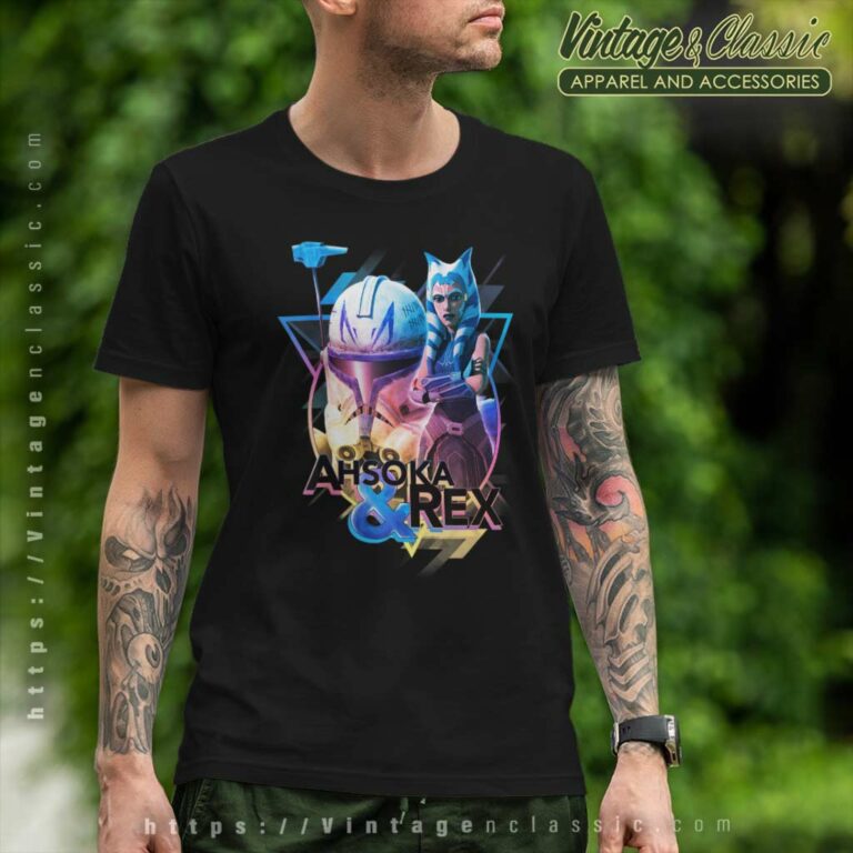The Clone Wars Ahsoka Rex Triangle Portrait T Shirt The Clone Wars Ahsoka Rex Triangle Portrait T Shirt