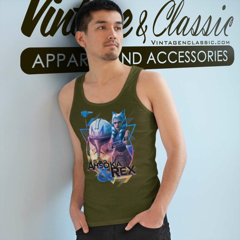 The Clone Wars Ahsoka Rex Triangle Portrait Tank Top Racerback The Clone Wars Ahsoka Rex Triangle Portrait Tank Top Racerback