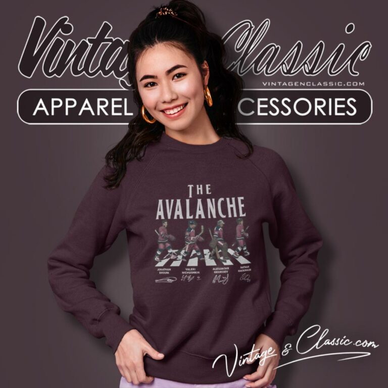 The Colorado Avalanche Walking Abbey Road Signatures Ice Hockey Sweatshirt The Colorado Avalanche Walking Abbey Road Signatures Ice Hockey Sweatshirt