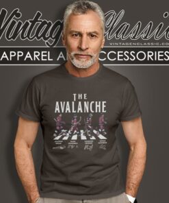 The Colorado Avalanche Walking Abbey Road Signatures Ice Hockey T Shirt