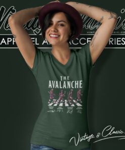 The Colorado Avalanche Walking Abbey Road Signatures Ice Hockey V Neck TShirt