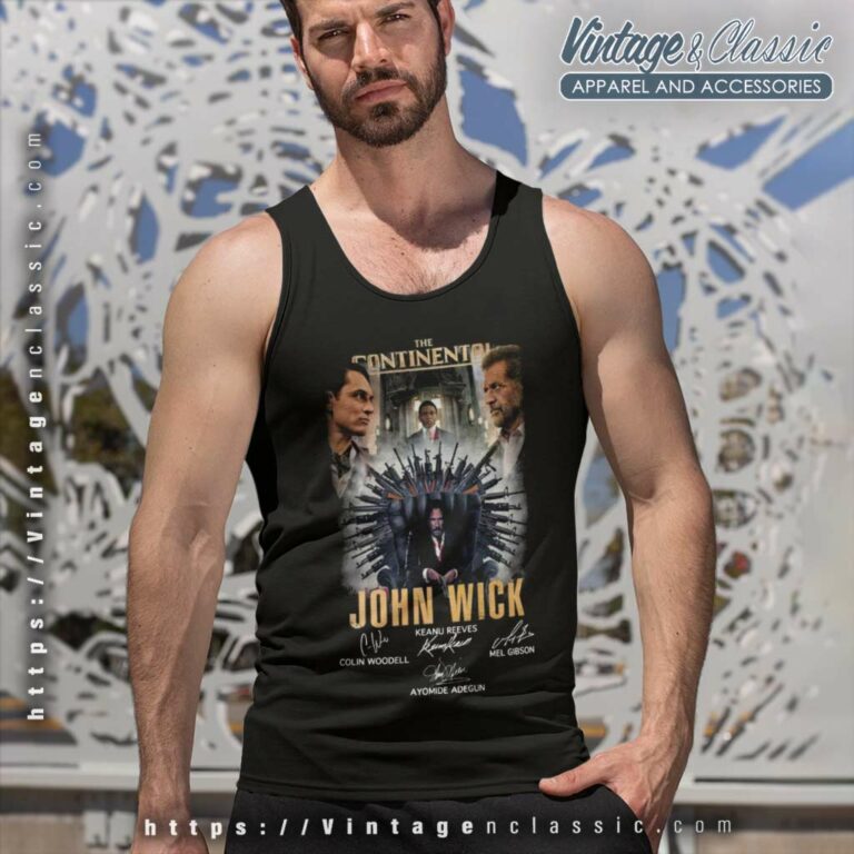 The Continental John Wick Keanu Reeves Signatures Tank Top Racerback The Continental John Wick Keanu Reeves Signatures Tank Top Racerback