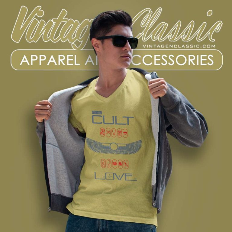 The Cult Shirt Love Album Cover V Neck TShirt The Cult Shirt Love Album Cover V Neck TShirt