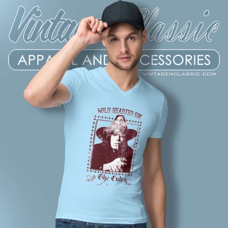 The Cult Shirt Wild Hearted Son V Neck TShirt The Cult Shirt Wild Hearted Son V Neck TShirt