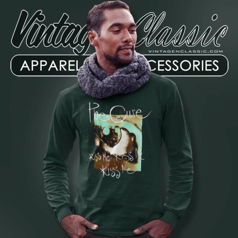 The Cure Kiss Me Kiss Me Kiss Me Album Cover Long Sleeve Tee The Cure Kiss Me Kiss Me Kiss Me Album Cover Long Sleeve Tee