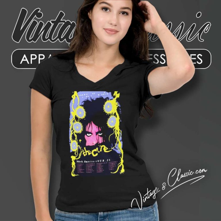 The Cure Shirt North America Tour 2023 V Neck TShirt The Cure Shirt North America Tour 2023 V Neck TShirt