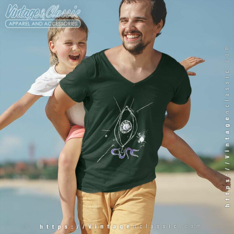 The Cure Shirt Wish Tour Poster V Neck TShirt The Cure Shirt Wish Tour Poster V Neck TShirt