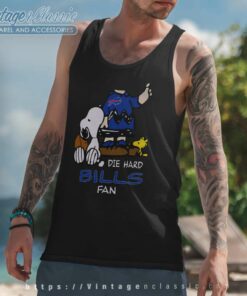 The Die Hard Buffalo Bills Fans Charlie Snoopy Nfl Tank Top Racerback