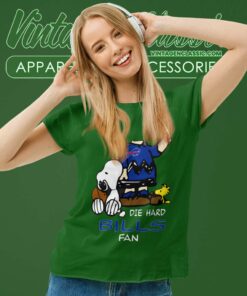 The Die Hard Buffalo Bills Fans Charlie Snoopy Nfl Women TShirt