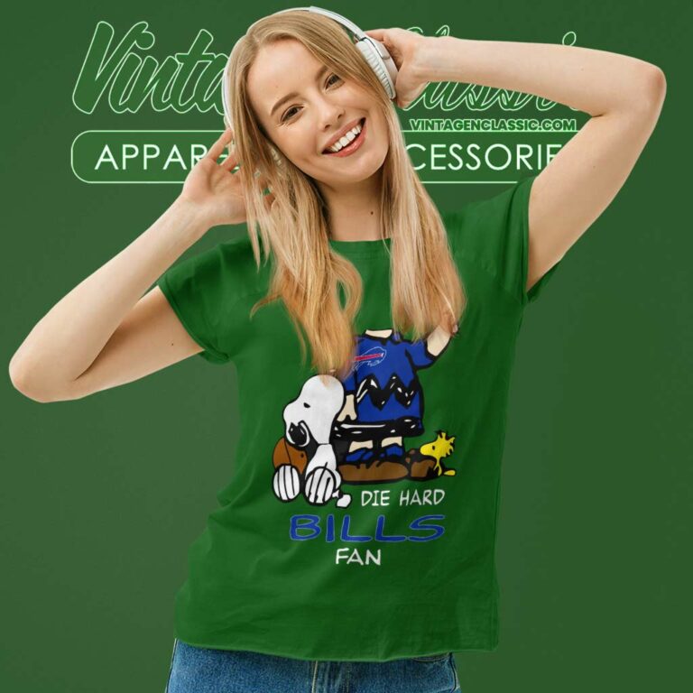 The Die Hard Buffalo Bills Fans Charlie Snoopy Nfl Women TShirt The Die Hard Buffalo Bills Fans Charlie Snoopy Nfl Women TShirt