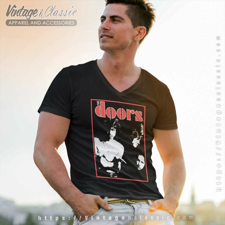 The Doors Jim Morrison V Neck TShirt The Doors Jim Morrison V Neck TShirt