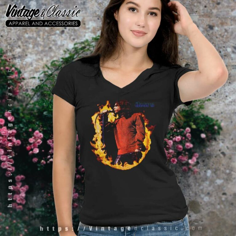The Doors Shirt Jim Morrison Light My Fire V Neck TShirt The Doors Shirt Jim Morrison Light My Fire V Neck TShirt