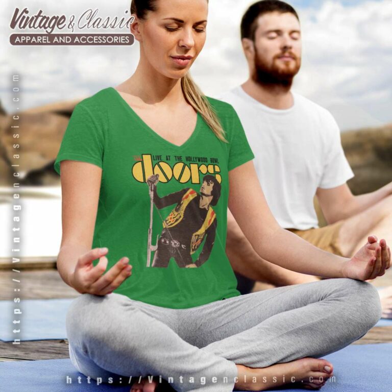 The Doors Shirt Jim Morrison On Stage V Neck TShirt The Doors Shirt Jim Morrison On Stage V Neck TShirt