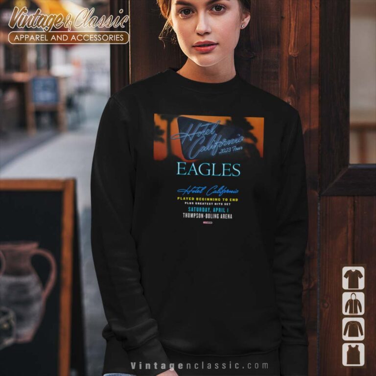 The Eagles Hotel California Concert Shirt 2023 US Tour Poster The Eagles Hotel California Concert Shirt 2023 US Tour Poster