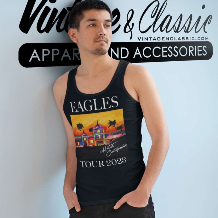 The Eagles Hotel California Tour 2023 Tank Top Racerback The Eagles Hotel California Tour 2023 Tank Top Racerback