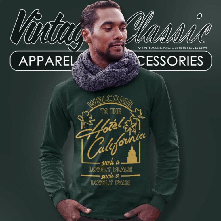 The Eagles Inspired Hotel California Long Sleeve Tee The Eagles Inspired Hotel California Long Sleeve Tee