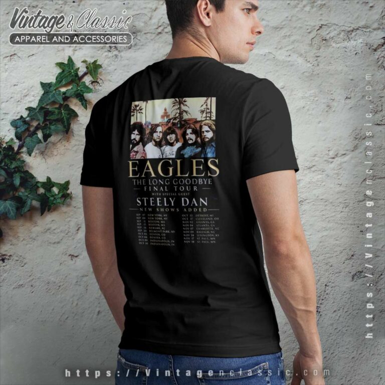 The Eagles The Long Goodbye Tour 2023 T Shirt Back Side The Eagles The Long Goodbye Tour 2023 T Shirt Back Side