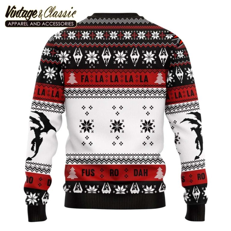 The Elder Scrolls Ugly Christmas Sweater Fa La La La Xmas Sweatshirt The Elder Scrolls Ugly Christmas Sweater Fa La La La Xmas Sweatshirt