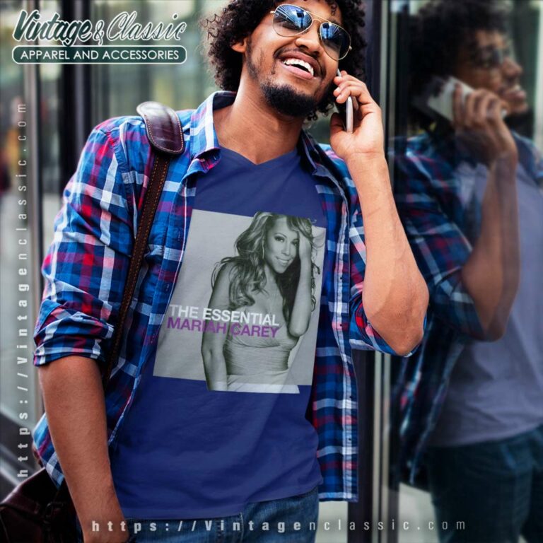 The Essential Mariah Carey Album Cover V Neck TShirt The Essential Mariah Carey Album Cover V Neck TShirt