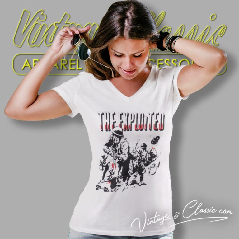 The Exploited Army Life V Neck TShirt The Exploited Army Life V Neck TShirt