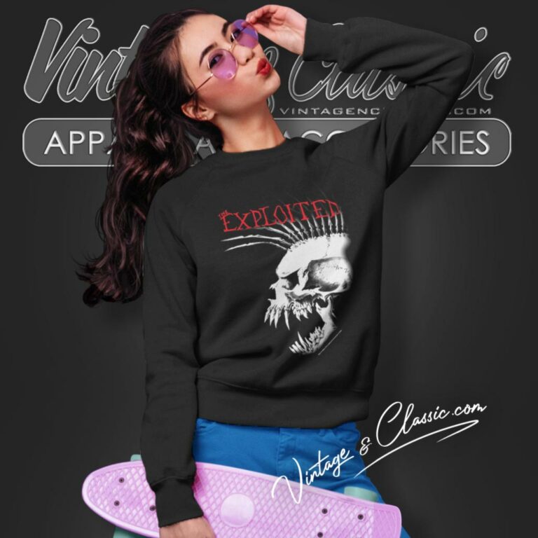 The Exploited Bastard Skull Sweatshirt The Exploited Bastard Skull Sweatshirt