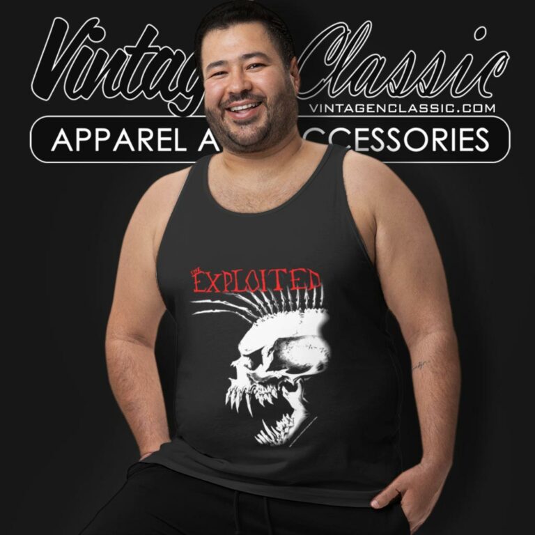 The Exploited Bastard Skull Tank Top Racerback The Exploited Bastard Skull Tank Top Racerback