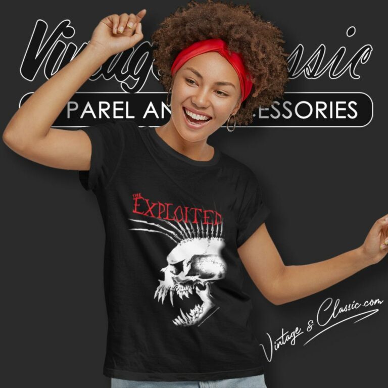 The Exploited Bastard Skull Women T Shirt The Exploited Bastard Skull Women T Shirt