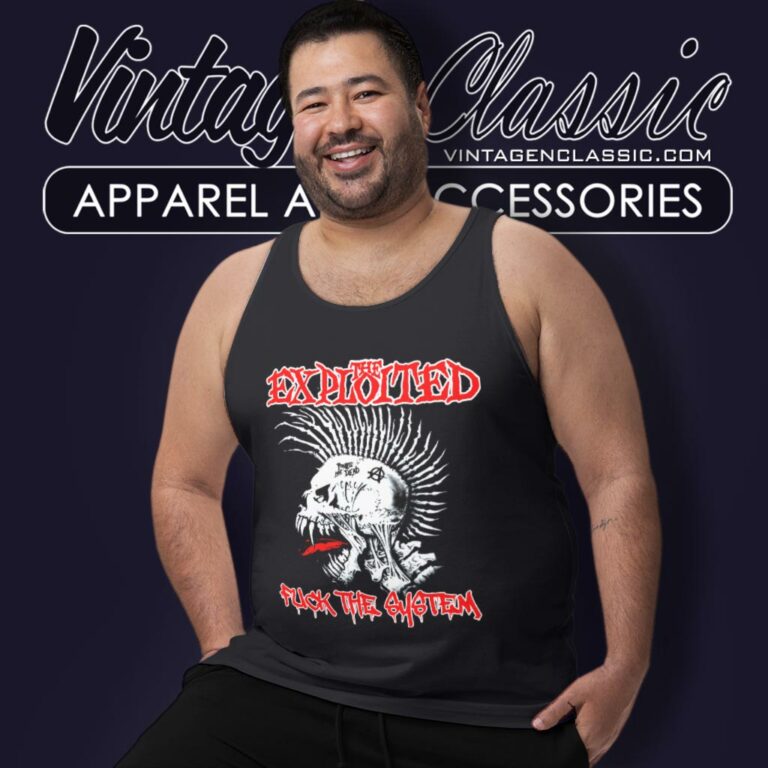 The Exploited Fuck System Tank Top Racerback The Exploited Fuck System Tank Top Racerback