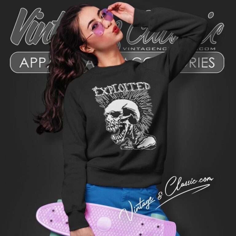 The Exploited Mohican Skull Sweatshirt The Exploited Mohican Skull Sweatshirt